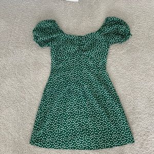 Women’s green floral dress